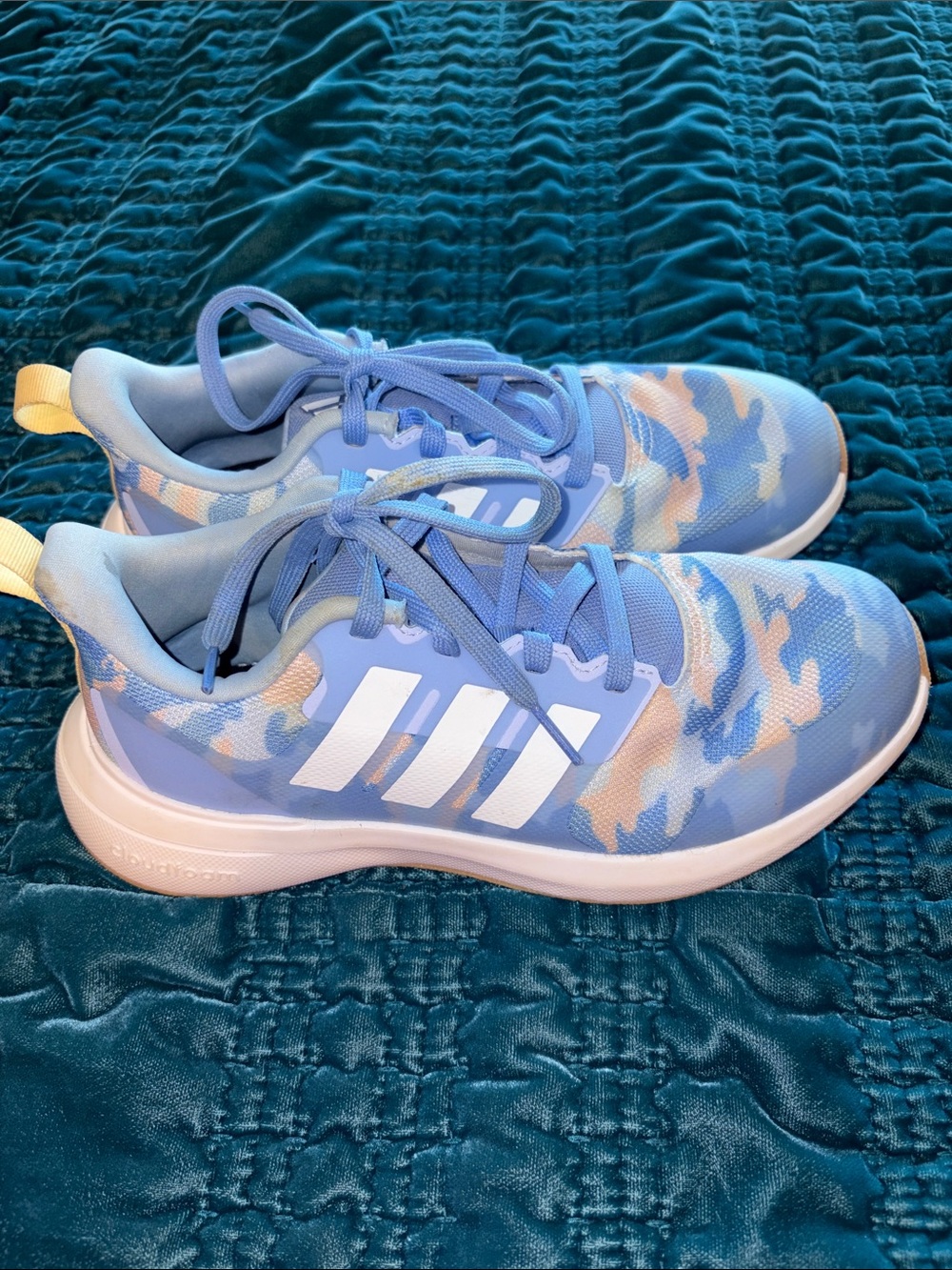 adidas Kids Blue Camo Athletic Sneakers